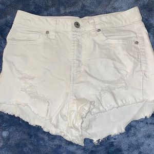 White Denim Shorts